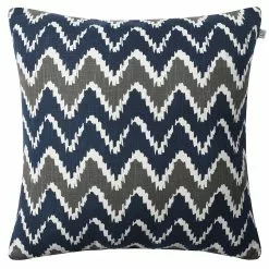 Chhatwal & Jonsson Ikat Bangalore Outdoor-Kissen 50x50 Cm, Navy/Grey