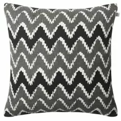 Chhatwal & Jonsson Ikat Bangalore Outdoor-Kissen 50x50 Cm, Grey/Black