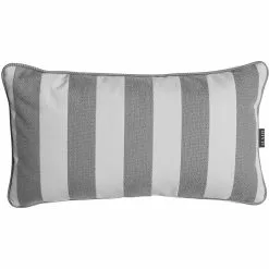 DIYTI Wide Stripe Kissen 25x45 Cm, Grau