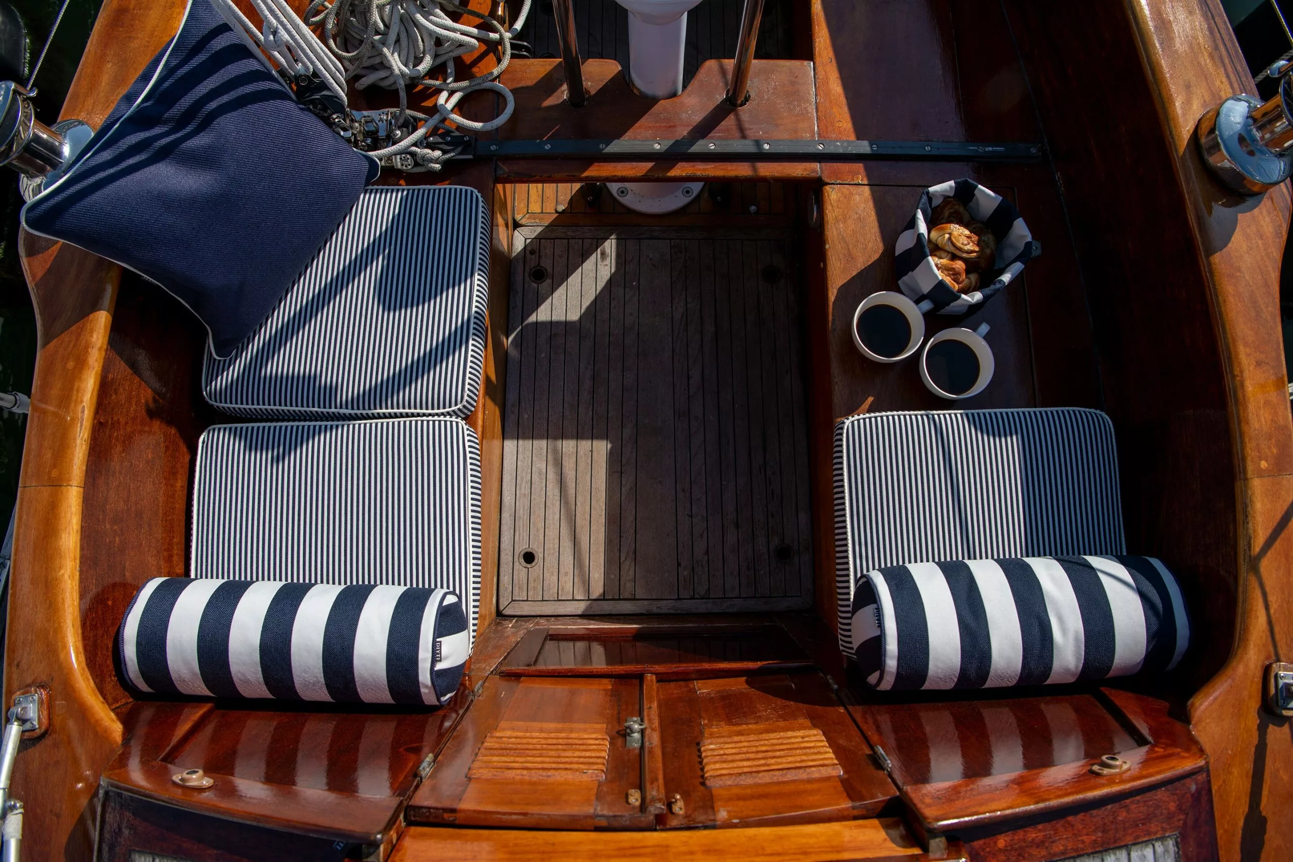 DIYTI Wide Stripe Kissen 17x45 Cm, Marineblau 7 DIYTI Wide Stripe Kissen 17x45 Cm, Marineblau – Bild 5