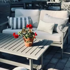 DIYTI Wide Stripe Kissen 25x45 Cm, Grau -Sommer Stil Boutique diyti wide stripe cushion 25x45 cm 1