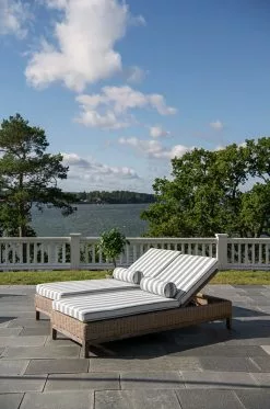 DIYTI Wide Stripe Sonnenbankkissen 60x186 Cm, Grau -Sommer Stil Boutique diyti wide stripe sunbed cushion 60x186 cm 1