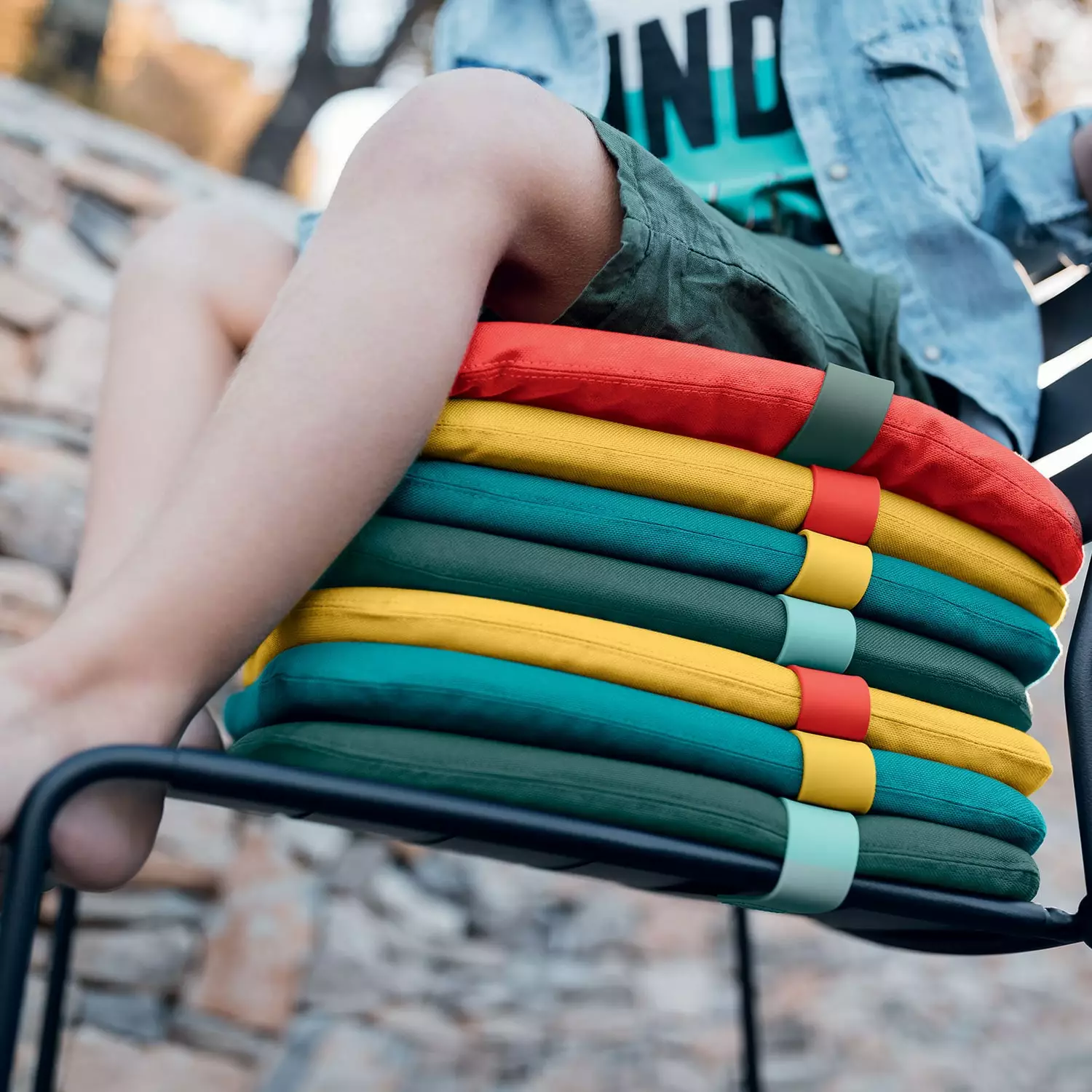 Fermob Color Mix Sitzkissen, 41x38/ Safari Green 5 Fermob Color Mix Sitzkissen, 41x38/ Safari Green – Bild 3