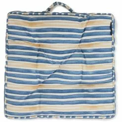Lexington Striped Cotton Kissen 45x45 Cm, Blau / Oat