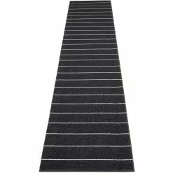 Pappelina Carl Rug 70x350 Cm, Black/Charcoal