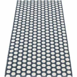 Pappelina Noa Teppich Dunkelblau / Vanilla / Warmes Grau, 70x150 Cm