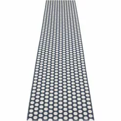 Pappelina Noa Teppich Dunkelblau / Vanilla / Warmes Grau, 70x350 Cm