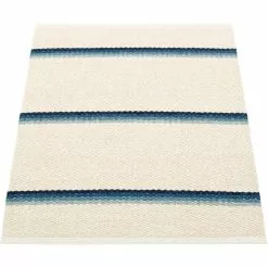 Pappelina Olle Teppich Blau / Hintergrund Vanilla, 70x90 Cm