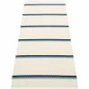 Pappelina Olle Teppich Blau / Hintergrund Vanilla, 70x180 Cm -Sommer Stil Boutique pappelina olle rug blue background vanilla 4