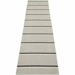 Pappelina Olle Teppich Grau / Hintergrund Leinen, 70x300 Cm