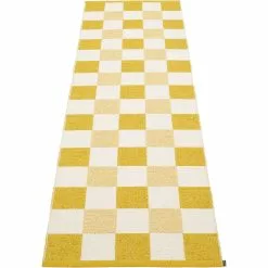 Pappelina Pix Teppich Mustard / Vanilla / Pale Yellow, 70x240 Cm