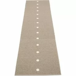 Pappelina Peg Rug 70x280 Cm, Dark Linen/Vanilla