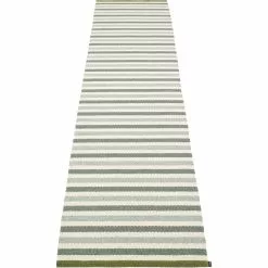 Pappelina Teo Teppich Sage / Army / Vanilla, 70x300 Cm