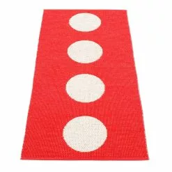 Pappelina Vera Matte 70x150 Cm, Red/Vanilla