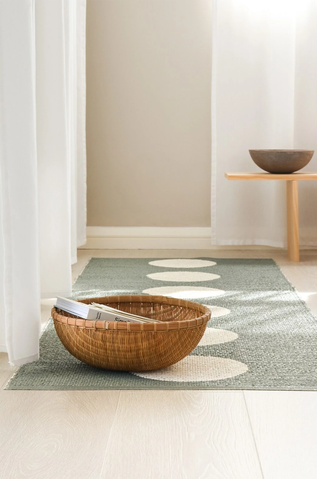 Pappelina Vera Teppich Army/ Vanilla, 70x300 Cm 6 Pappelina Vera Teppich Army/ Vanilla, 70x300 Cm – Bild 4