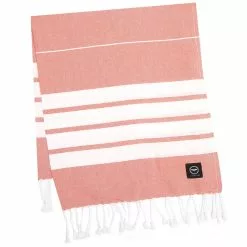 Recycled By Wille Badlakan Hamam Alma 80x180cm Orange/vit Badetuch 80x180 Cm Orange