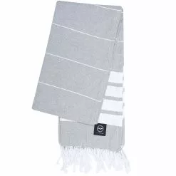 Recycled By Wille Badlakan Hamam Alma 80x180cm Orange/vit Badetuch 80x180 Cm Hellgrau