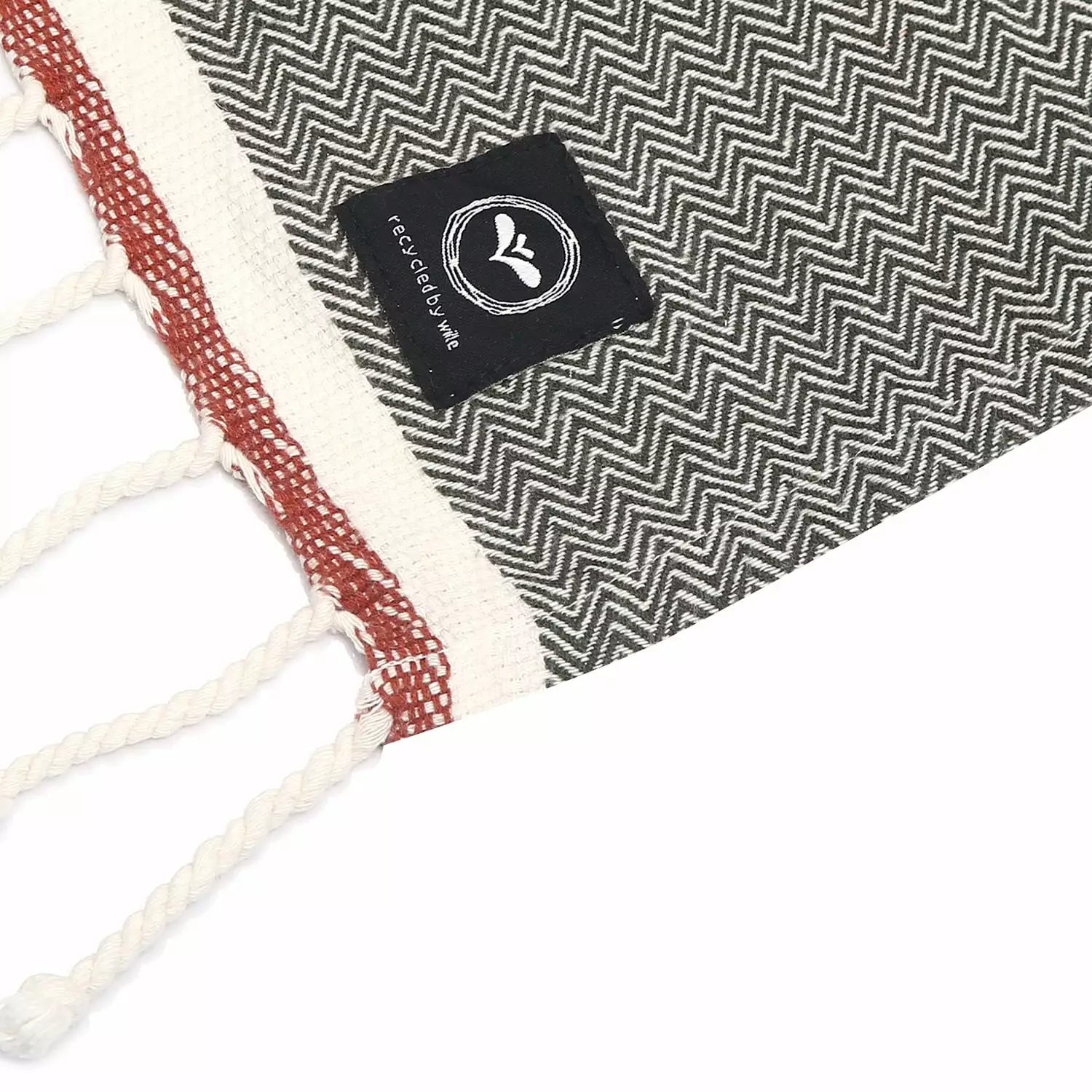 Recycled By Wille Badlakan Hamam Amasra 90x190 Cm Olivegrön/beige/rost Badetuch Olivgrün 4 Recycled By Wille Badlakan Hamam Amasra 90x190 Cm Olivegrön/beige/rost Badetuch Olivgrün – Bild 2