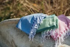 Recycled By Wille Kochi Hamam Badetuch 80x180 Cm, Blau -Sommer Stil Boutique recycled by wille badlakan hamam kochi 80x180 cm bla r bla 10