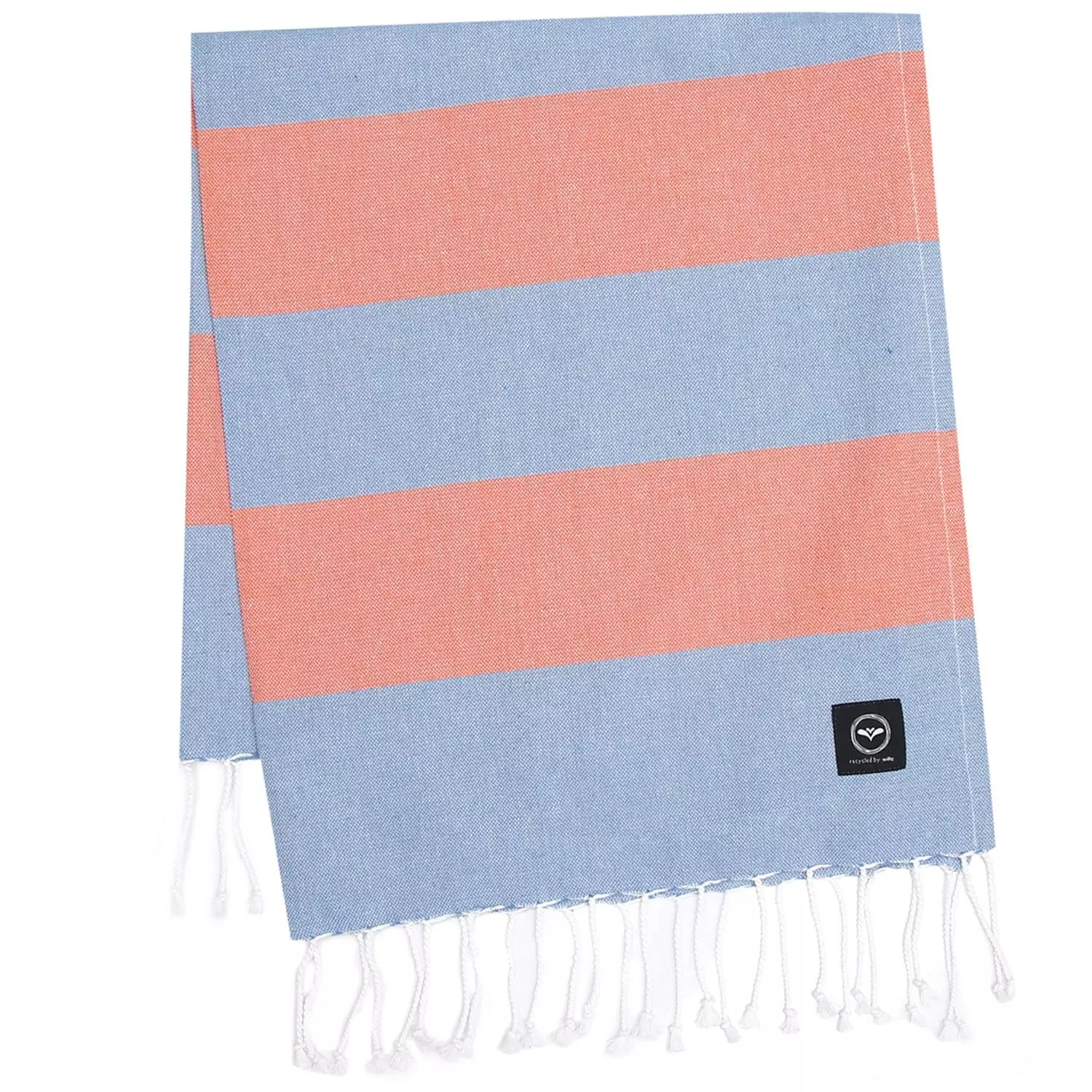 Recycled By Wille Kochi Hamam Badetuch 80x180 Cm, Blau/Orange 3 Recycled By Wille Kochi Hamam Badetuch 80x180 Cm, Blau/Orange