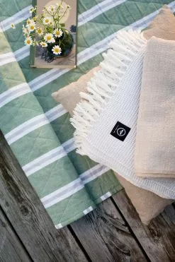 Recycled By Wille Svea Beach Mattress 70x170 Cm, Green -Sommer Stil Boutique recycled by wille beachmadrass svea 70x170 cm gron vit 3